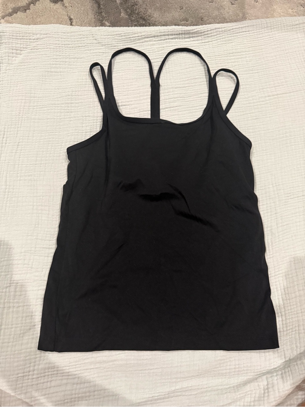 PINK Black Double-Strap Women's Tank Top